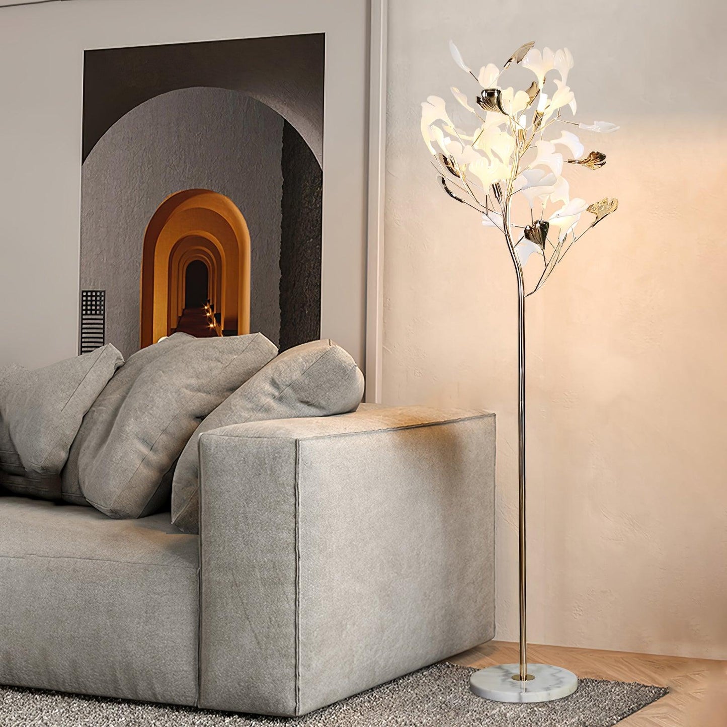 Gingko Leaf Uplight Lamp Floor Lamp