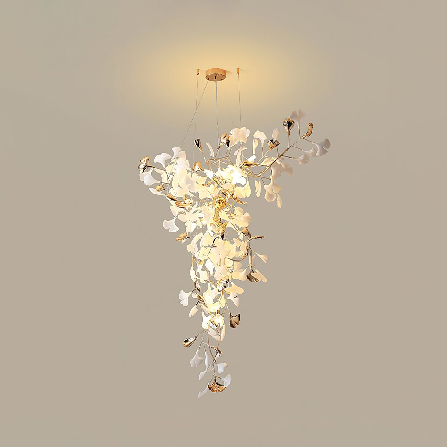 Ginkgo Tip Tlying Crown Chandelier