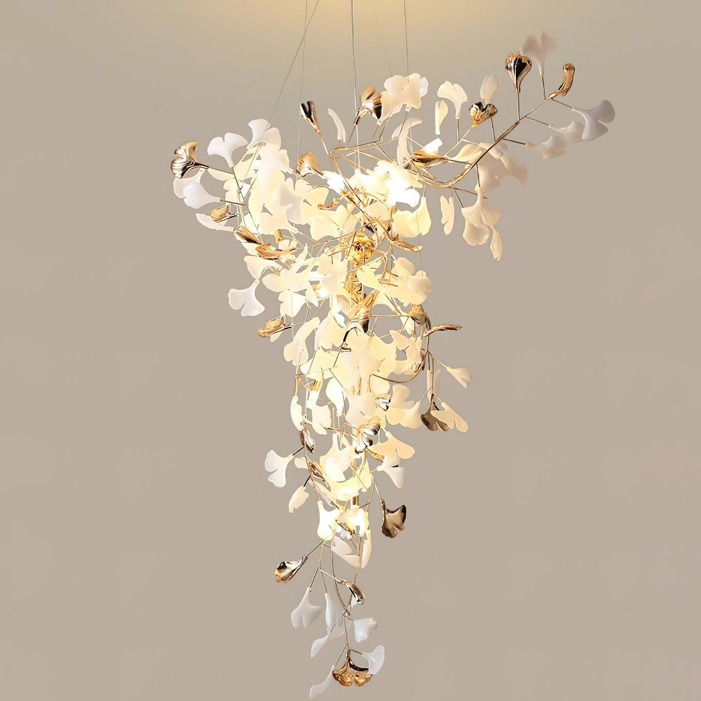 Ginkgo Tip Tlying Crown Chandelier