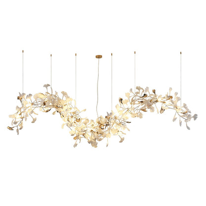 Ginkgo Tip Tlying Crown Chandelier