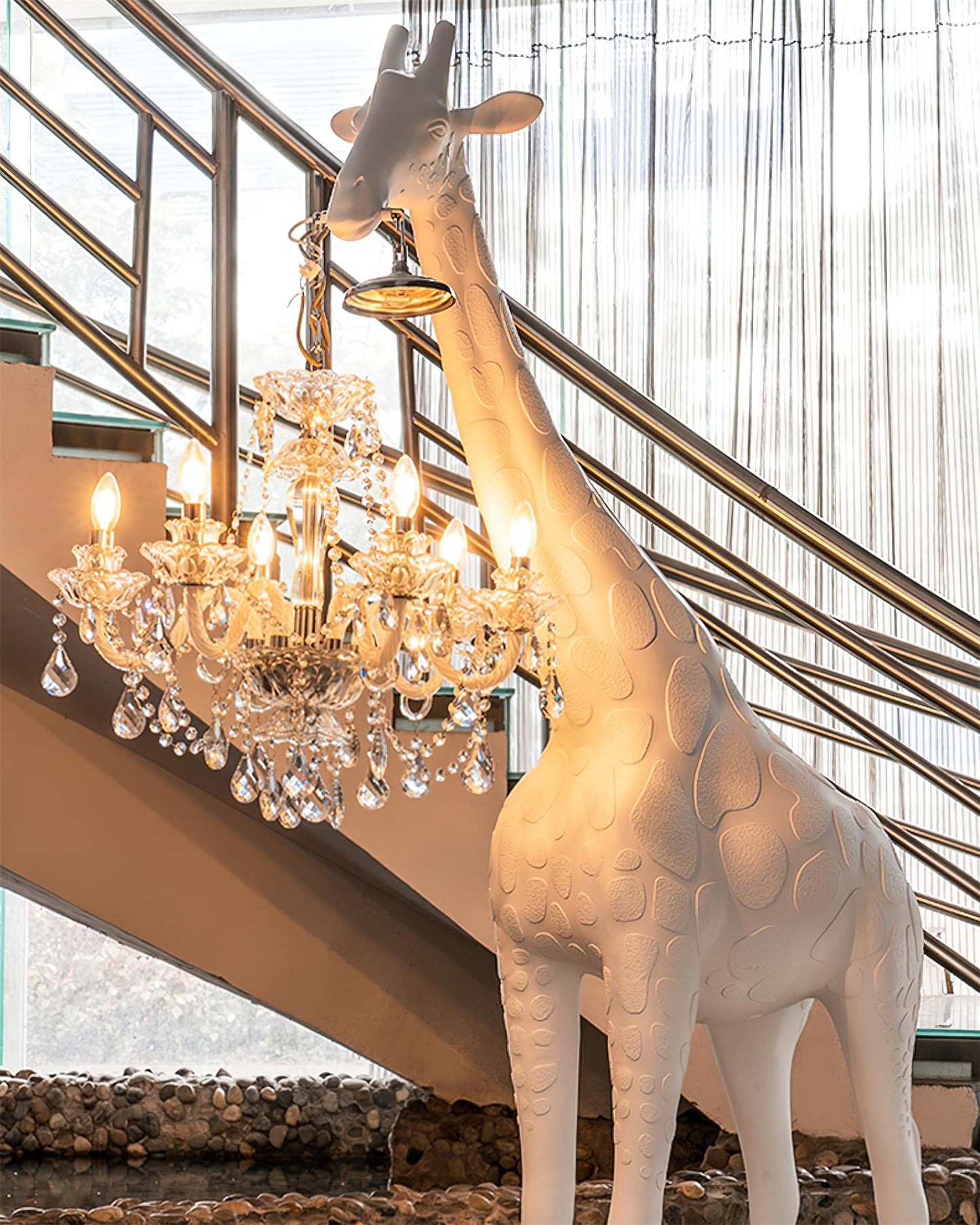 Giraffe Sculpture Free-standing Lamp Floor Lamp