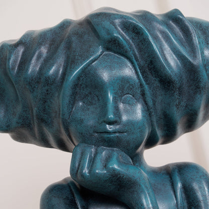 Girl Meditate Sculpture Ornaments