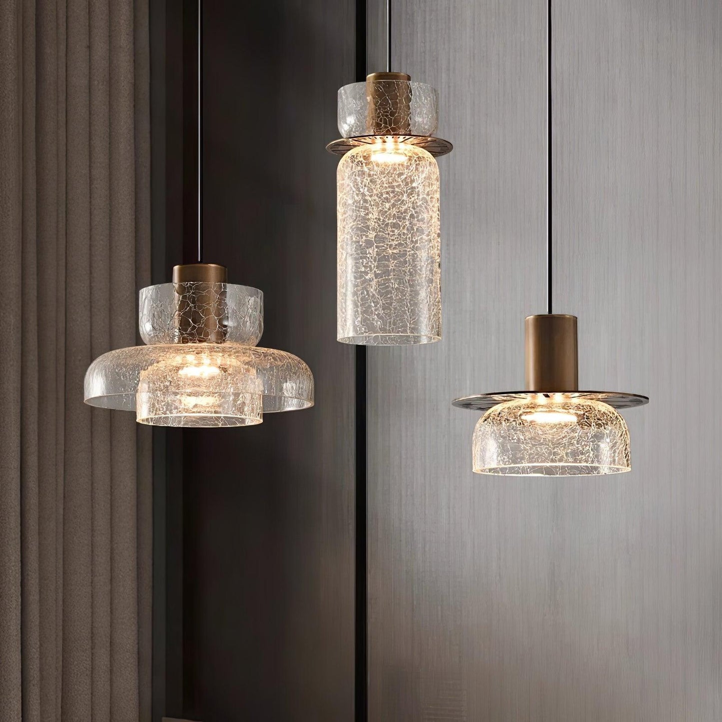 Glacier Crackle Glass Houselight Pendant Lamp