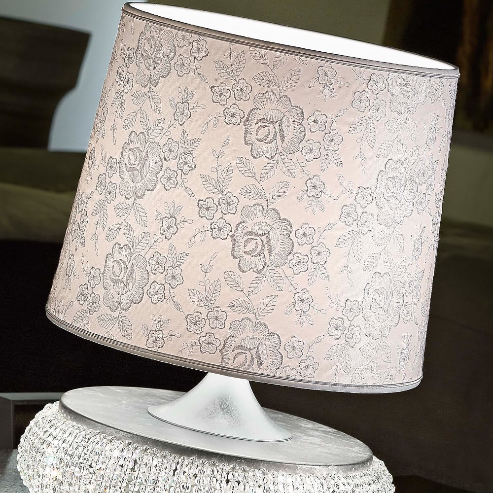 Glamorous Chrome Crystal Table Lamp