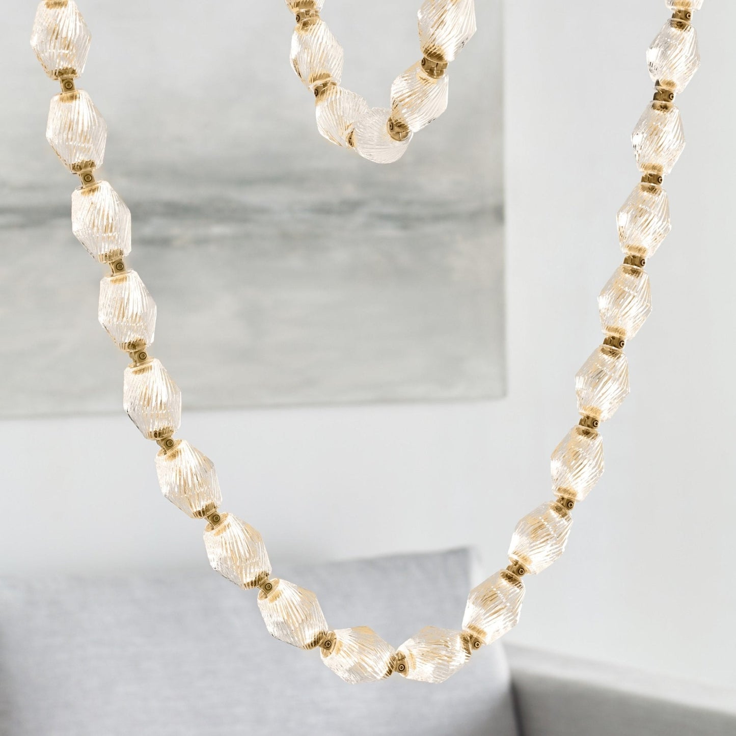 Glass Chain Chandelier