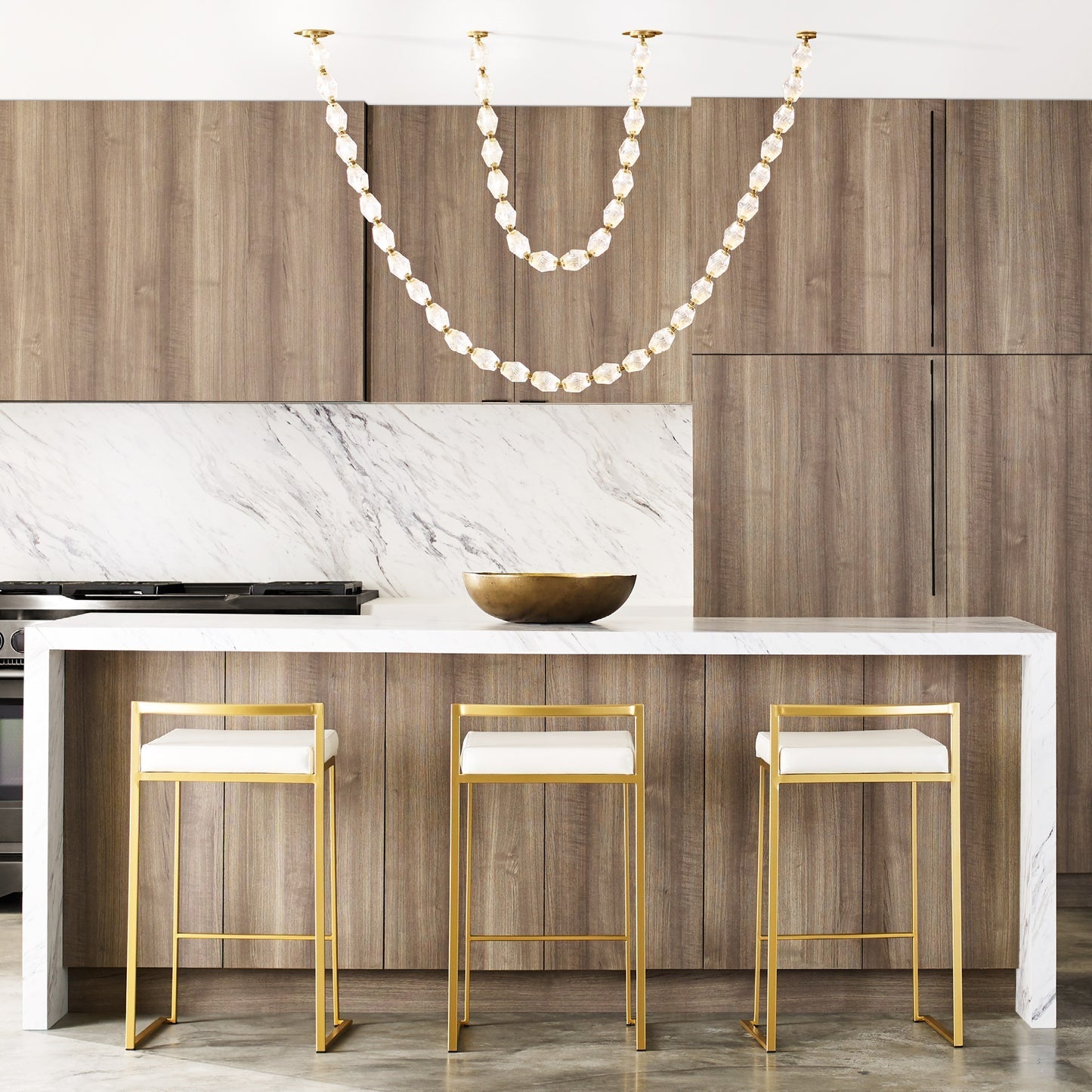 Glass Chain Chandelier