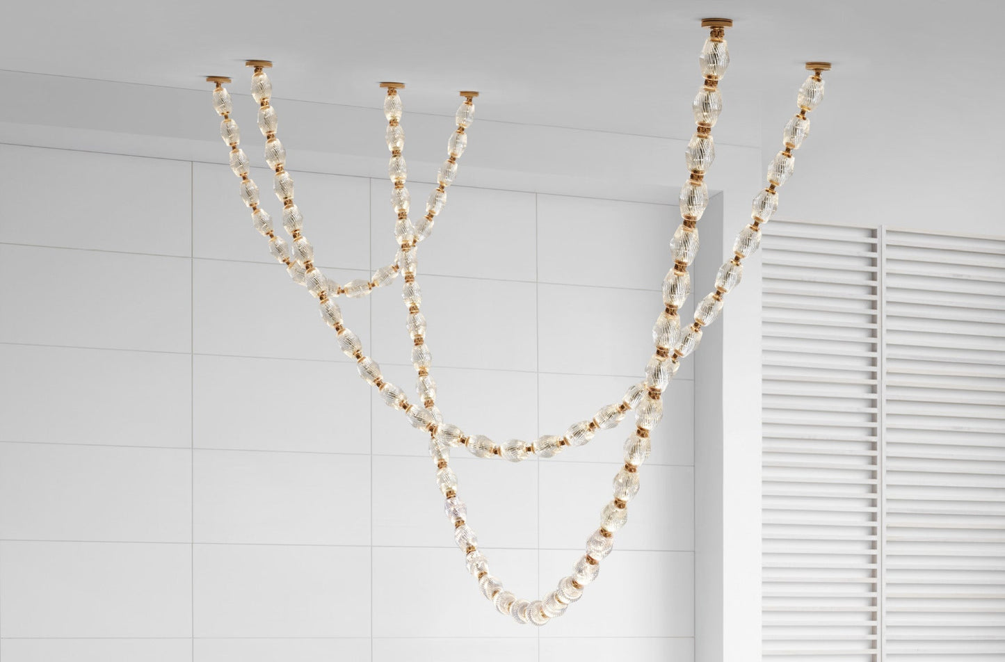 Glass Chain Chandelier