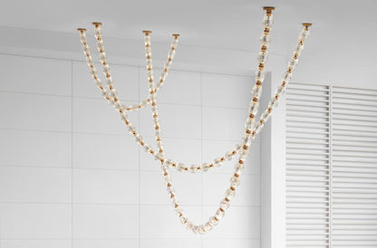 Glass Chain Chandelier