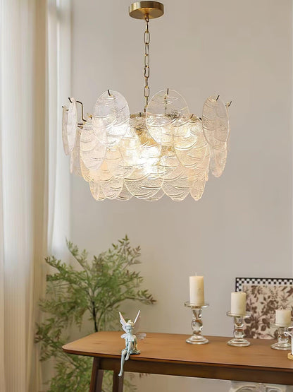 Glass Disc Gasolier Chandelier