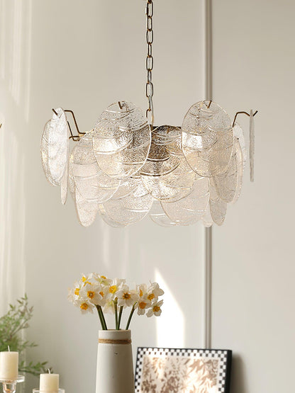 Glass Disc Gasolier Chandelier