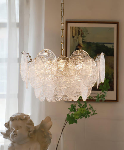 Glass Disc Gasolier Chandelier