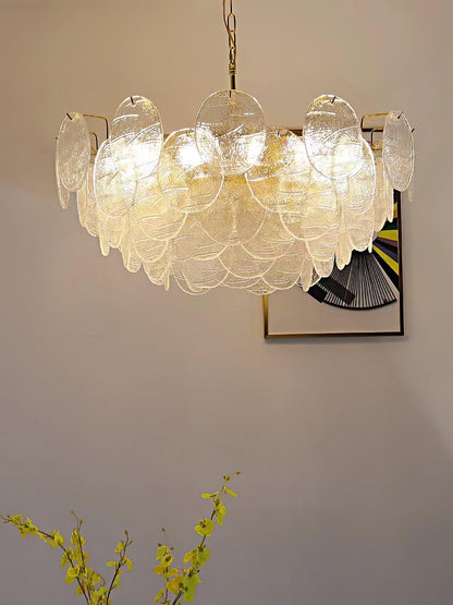 Glass Disc Gasolier Chandelier