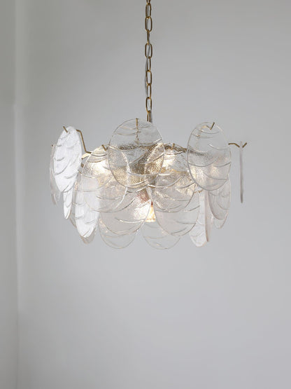 Glass Disc Gasolier Chandelier