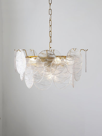 Glass Disc Gasolier Chandelier