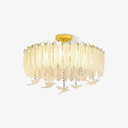 Glass Feather Ceiling fixture Ceiling Light