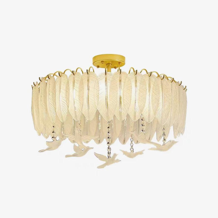 Glass Feather Ceiling fixture Ceiling Light