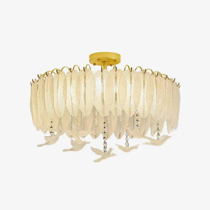 Glass Feather Ceiling fixture Ceiling Light