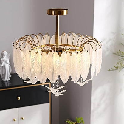 Glass Feather Ceiling fixture Ceiling Light