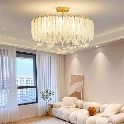 Glass Feather Ceiling fixture Ceiling Light