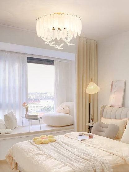 Glass Feather Ceiling fixture Ceiling Light