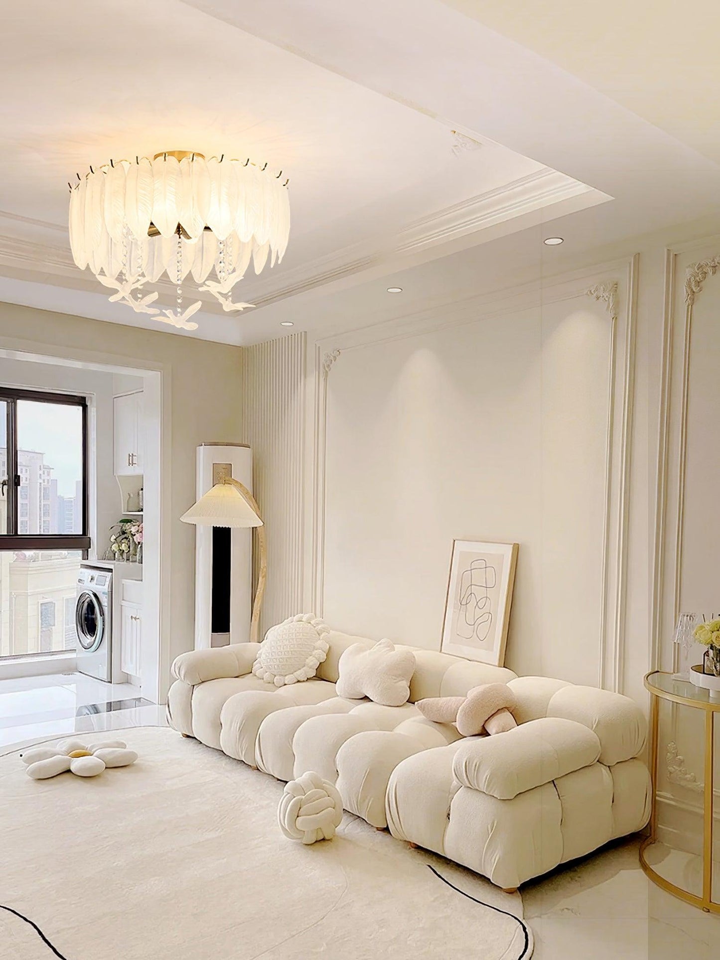 Glass Feather Ceiling fixture Ceiling Light