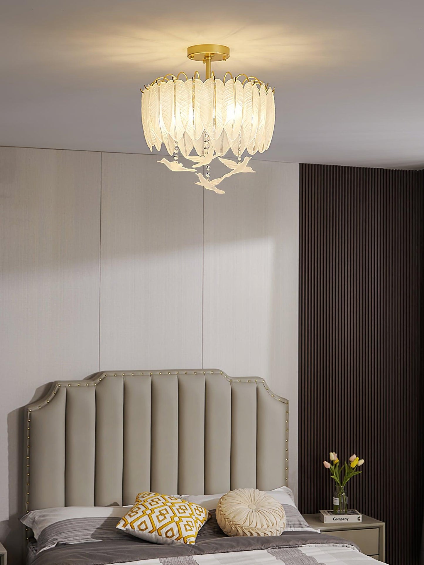 Glass Feather Ceiling fixture Ceiling Light