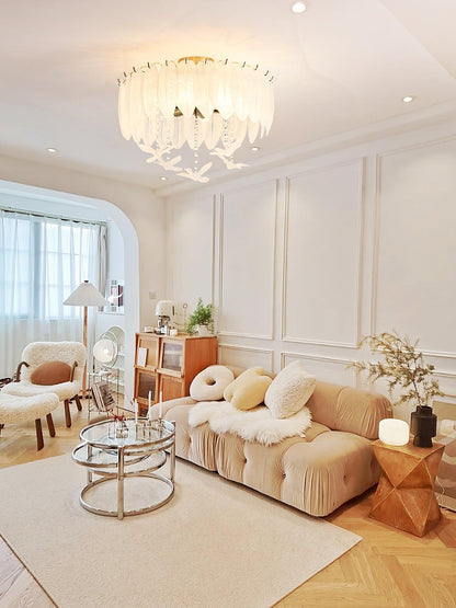 Glass Feather Ceiling fixture Ceiling Light