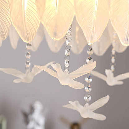 Glass Feather Ceiling fixture Ceiling Light