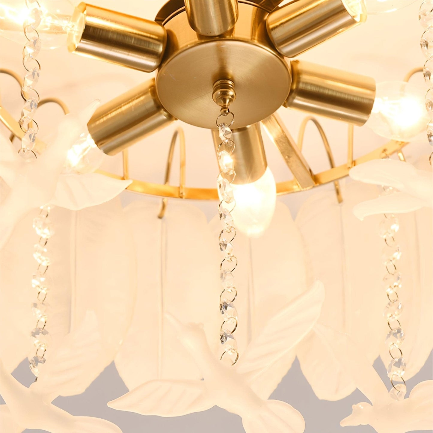 Glass Feather Ceiling fixture Ceiling Light