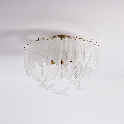 Glass Feather Ceiling fixture Ceiling Light