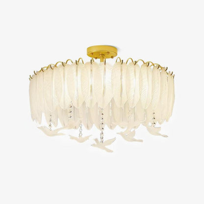 Glass Feather Ceiling fixture Ceiling Light