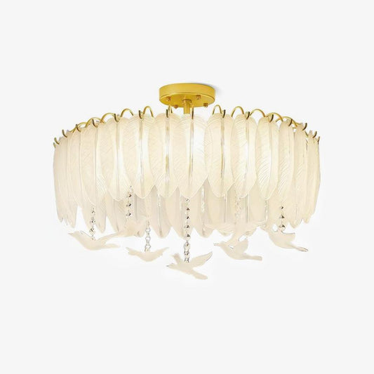 Glass Feather Ceiling fixture Ceiling Light