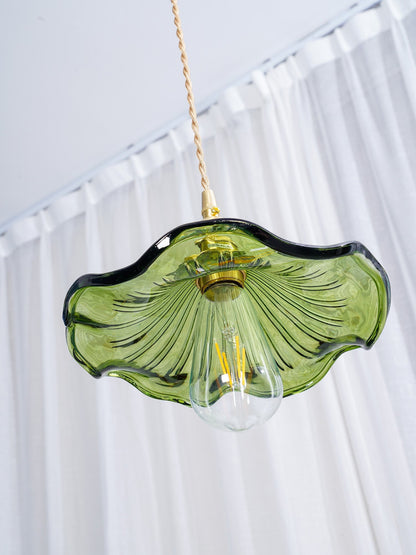 Glass Hibiscus Flower Houselight Swag Light