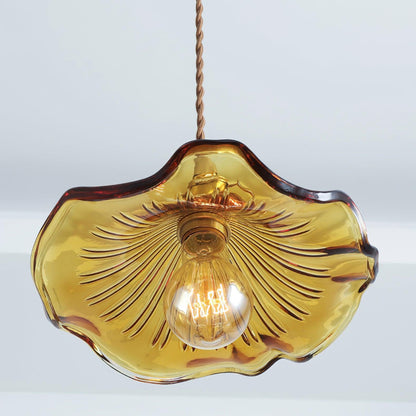 Glass Hibiscus Flower Drop light Pendant Light