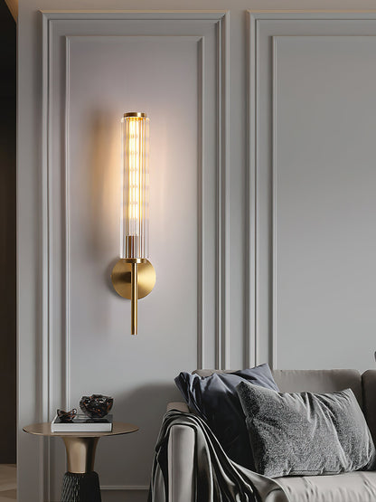 Glass Linear Brass Wall light fixture Wall Light