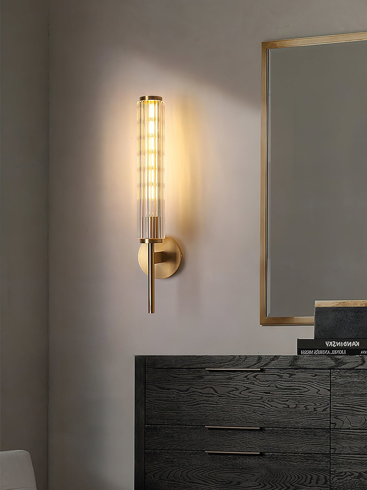 Glass Linear Brass Wall light fixture Wall Light