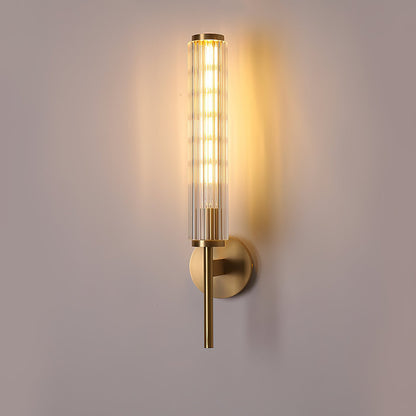 Glass Linear Brass Wall light fixture Wall Light