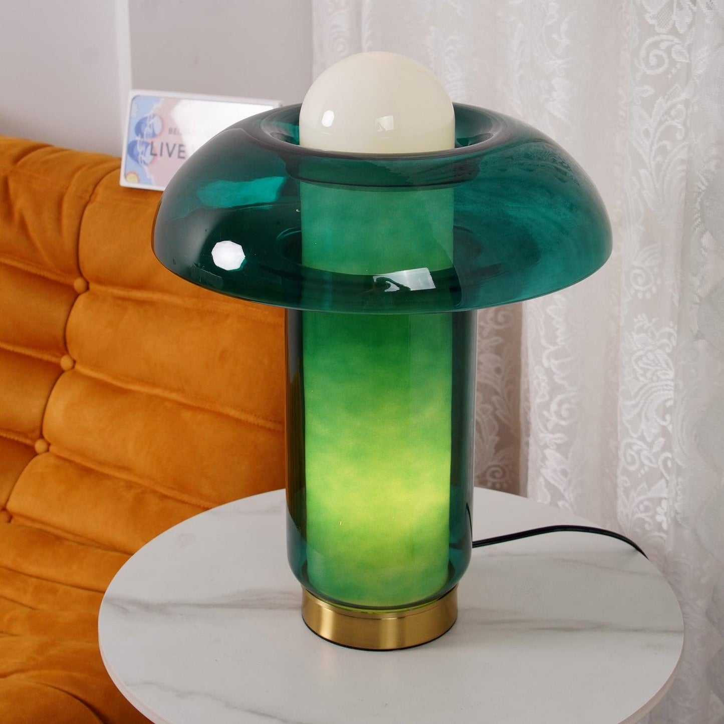 Glass Mushroom Side table lamp Table Lamp