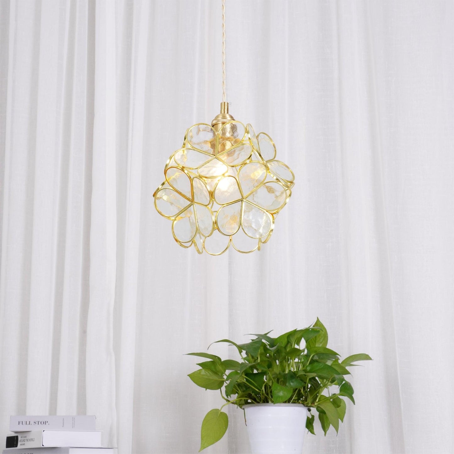 Glass Petal Drop light Pendant Light