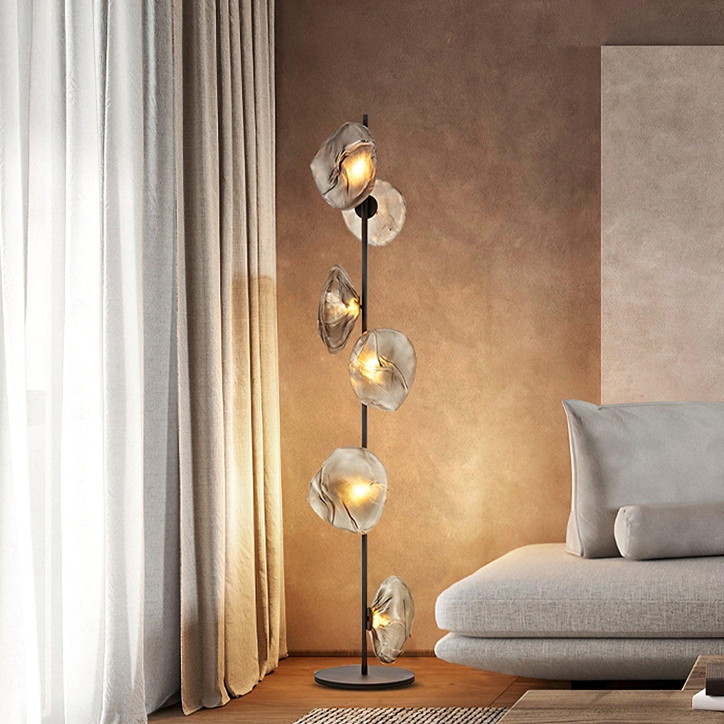 Glass Mesh Petals Floor-mounted Lamp Floor Lamp