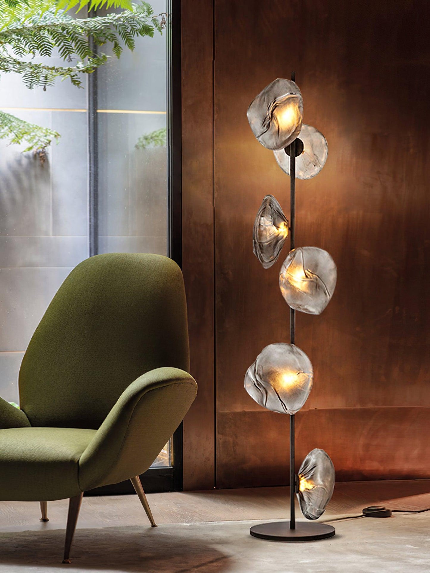 Glass Mesh Petals Floor-mounted Lamp Floor Lamp