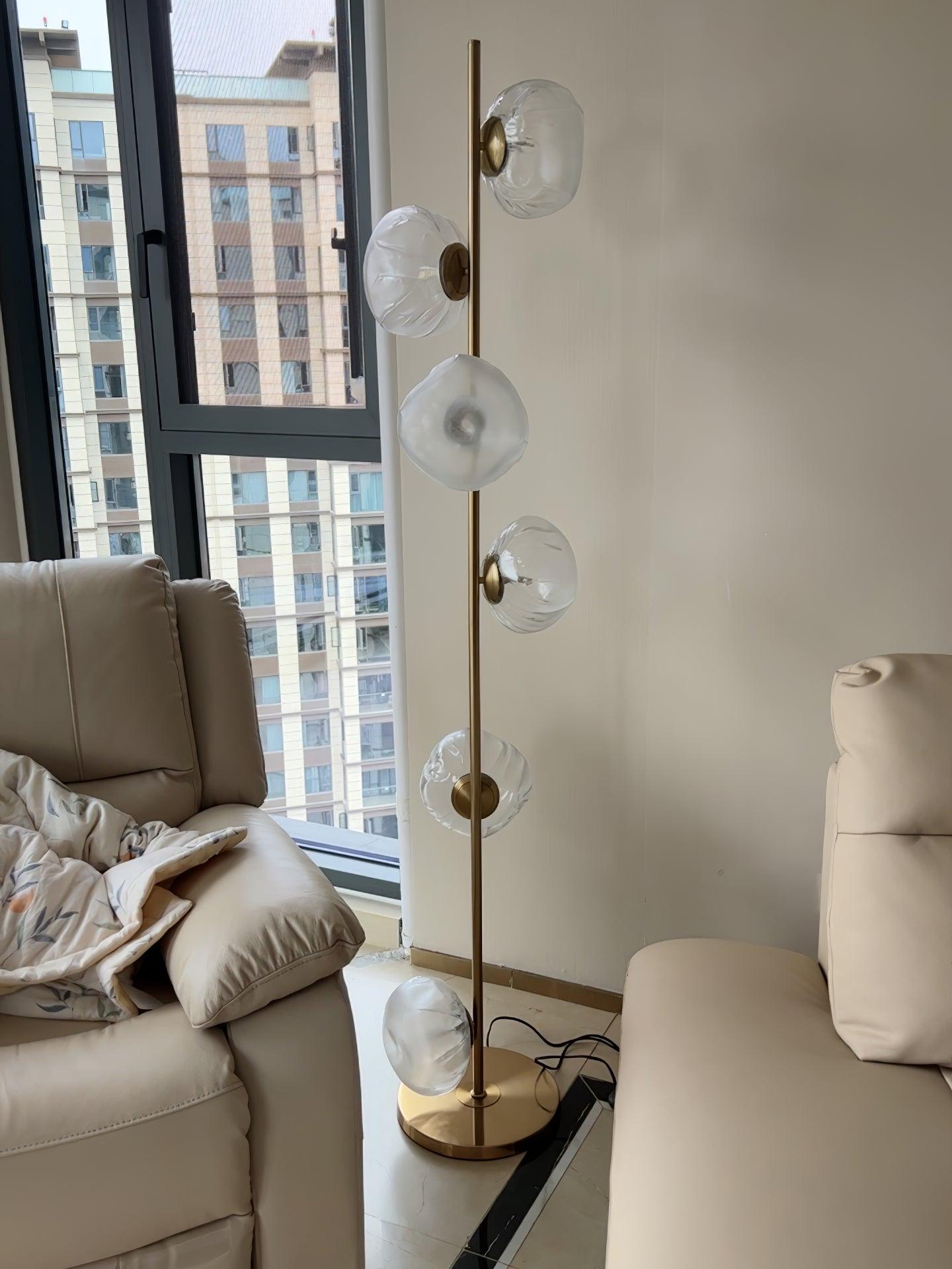 Glass Mesh Petals Floor-mounted Lamp Floor Lamp