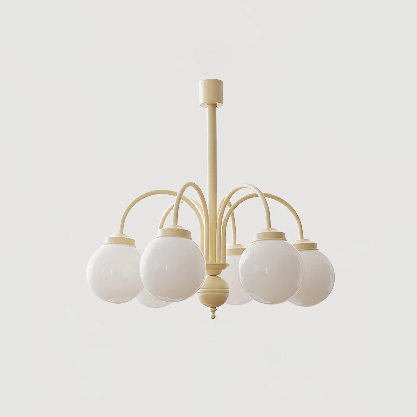 Cream Glass Sphere Chandelier