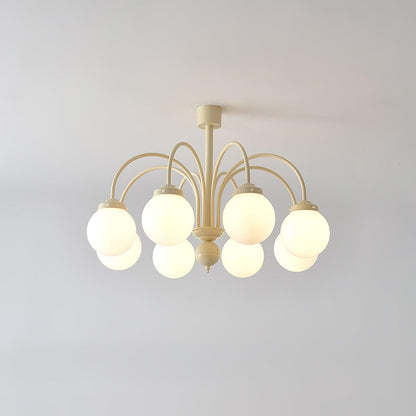 Cream Glass Sphere Chandelier