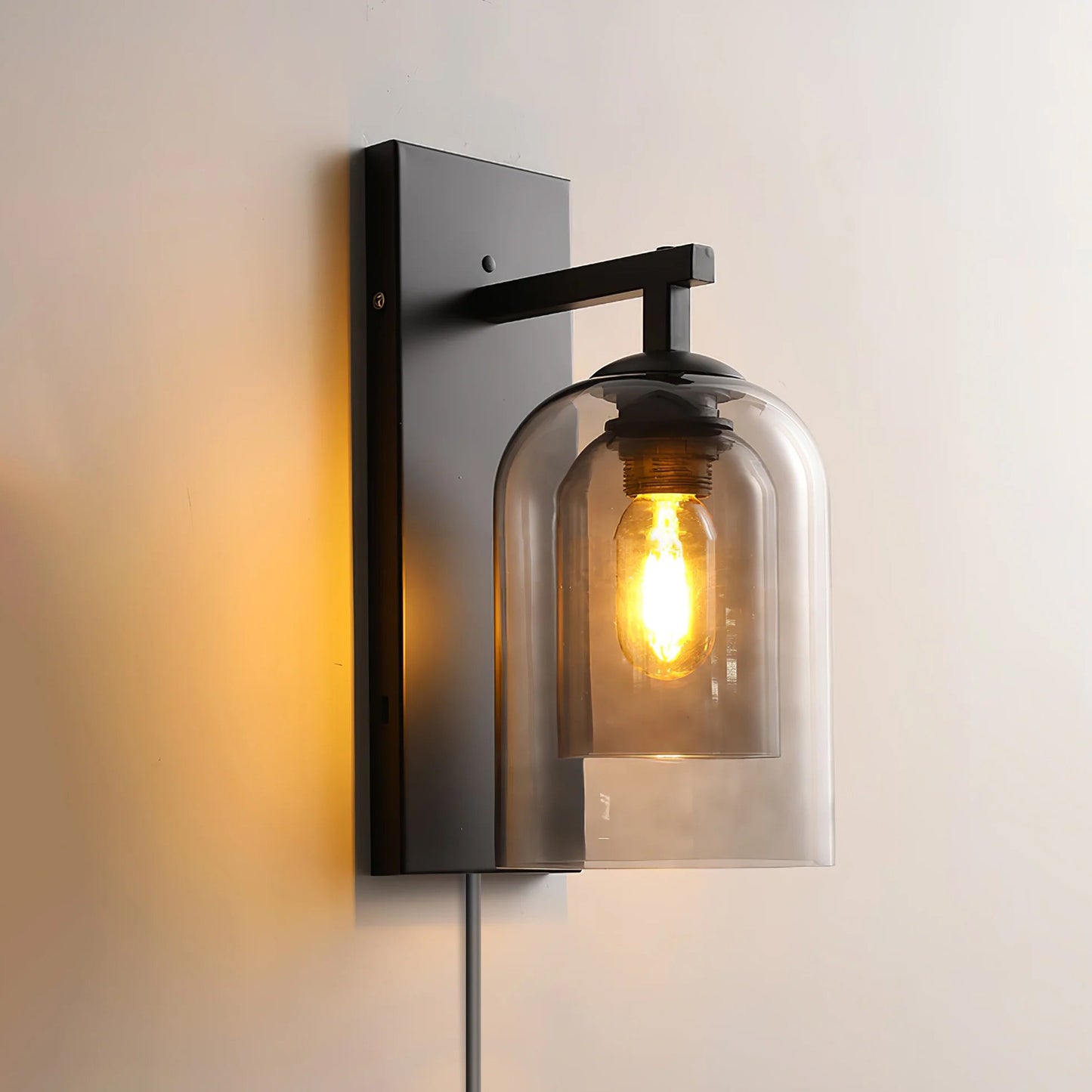 Glass Tubular Plug-in Wall light fixture Wall Lamp