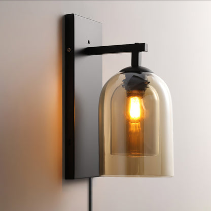 Glass Tubular Plug-in Wall light fixture Wall Lamp