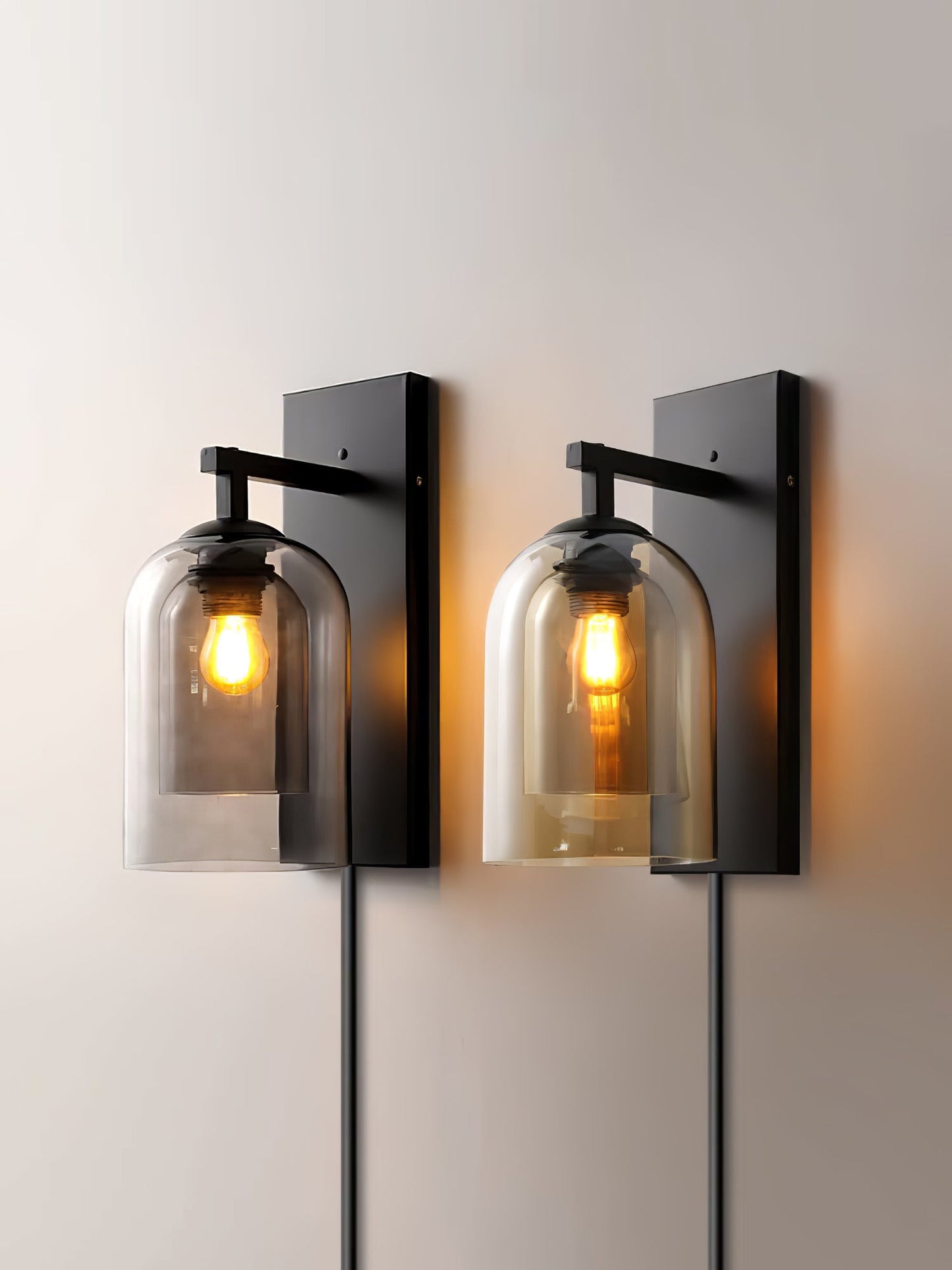 Glass Tubular Plug-in Wall light fixture Wall Lamp