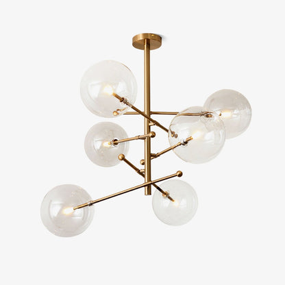 Glass Globe Mobile Crown Chandelier