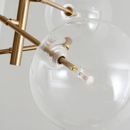 Glass Globe Mobile Crown Chandelier