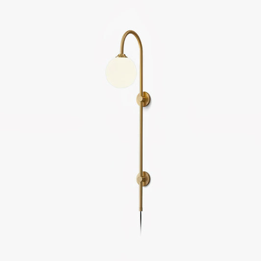 Globe Brass Plug-in Bracket light Wall Sconce